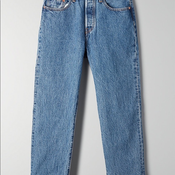 Levi’s 501 Crop - Med Blue - Picture 10 of 11
